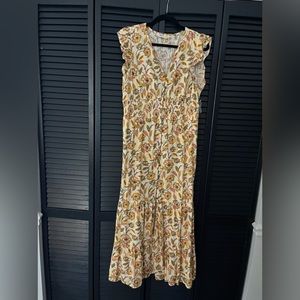 Sonoma Yellow Floral Maxi Dress - Large
